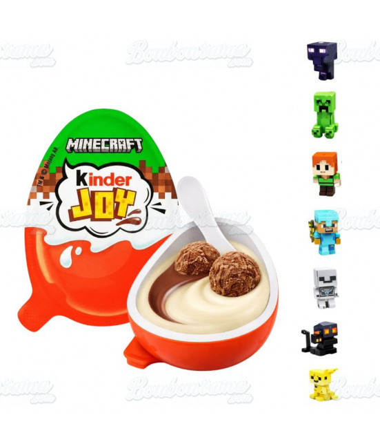 Kinder Joy Milch- & Kakao-Dessertcreme mit Minecraft-Überraschung ...