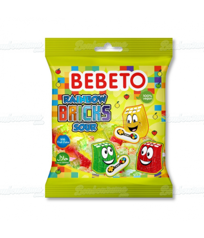 Bebeto 80 g Bag Rainbow Bricks Sour