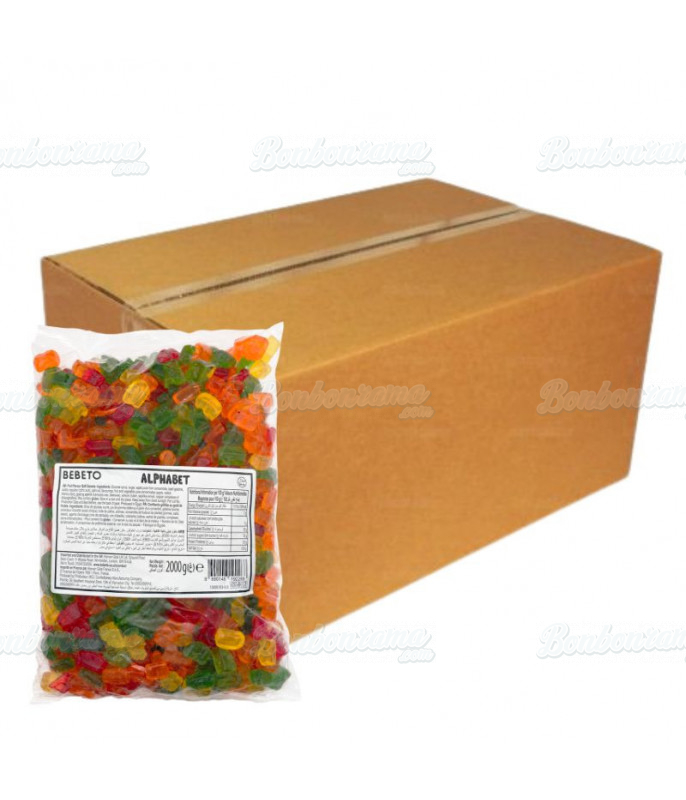 Bebeto Alphabet halal – Caramelos de goma letras afrutadas – Venta a granel