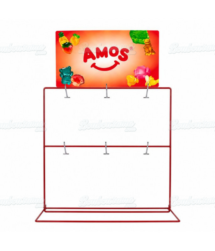 Expositor Amos 6 broches – Soporte de presentación confitería 670x225x365 mm