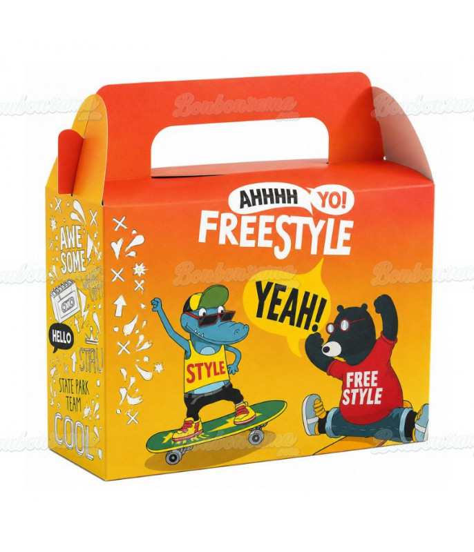 Caja Menú Infantil Freestyle vendida en pack mayorista de 50 unidades