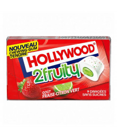 Chewing Gum Hollywood 2Fruity Fresa Lima