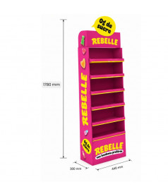Présentoir (Vide) Rebelle 18 compartiments pour bonbons et confiseries en gros conditionnement