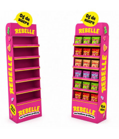 Expositor 18 compartimentos Rebelle  – Disponible en Bonbonrama.com