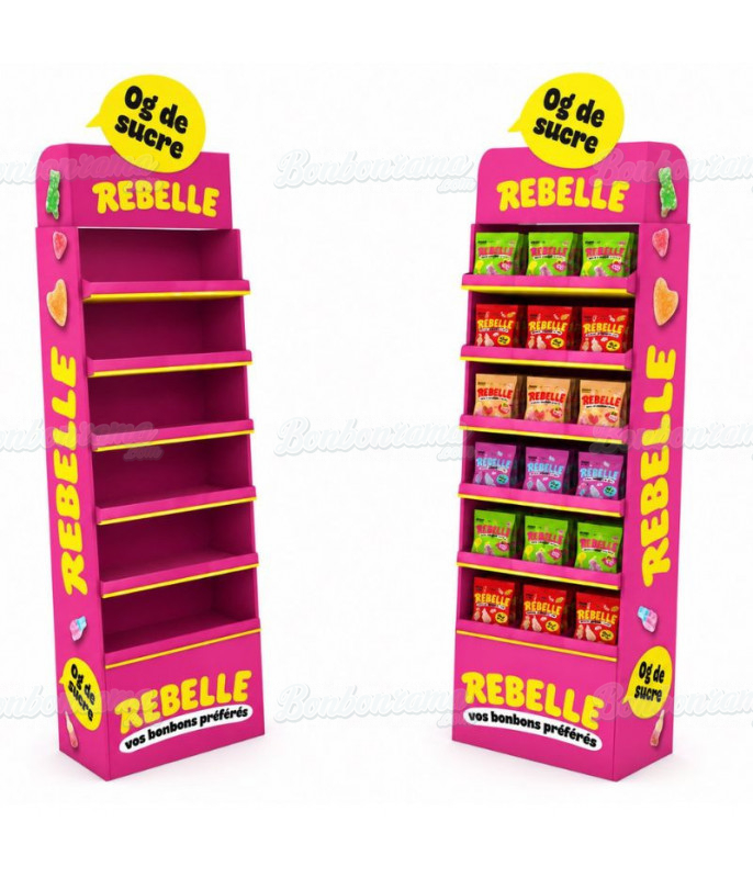 Aufsteller 18 Fächer Rebelle – Erhältlich auf Bonbonrama.com
