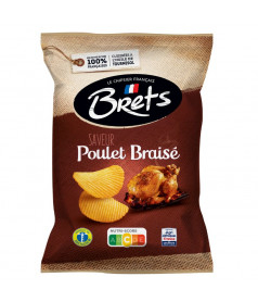 Snacking Sachet Chips Brets Poulet Braisé DLUO 09/26 en gros conditionnement