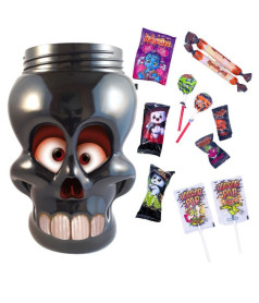 Mix de caramelos de Halloween en una cabeza de Zombie de 220 gr