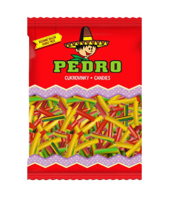 Stäbchen Mix Pedro 1 kg – Gefüllte Fruchtgummis – Losewaren-Verkauf
