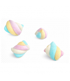 Bebeto Rainbow Twist Marshmallow Vanille 60 g – Halal-Marshmallows | bonbonrama.com
