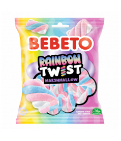 Bebeto Rainbow Twist Marshmallow Vanille 60 g – Halal-Marshmallows | bonbonrama.com