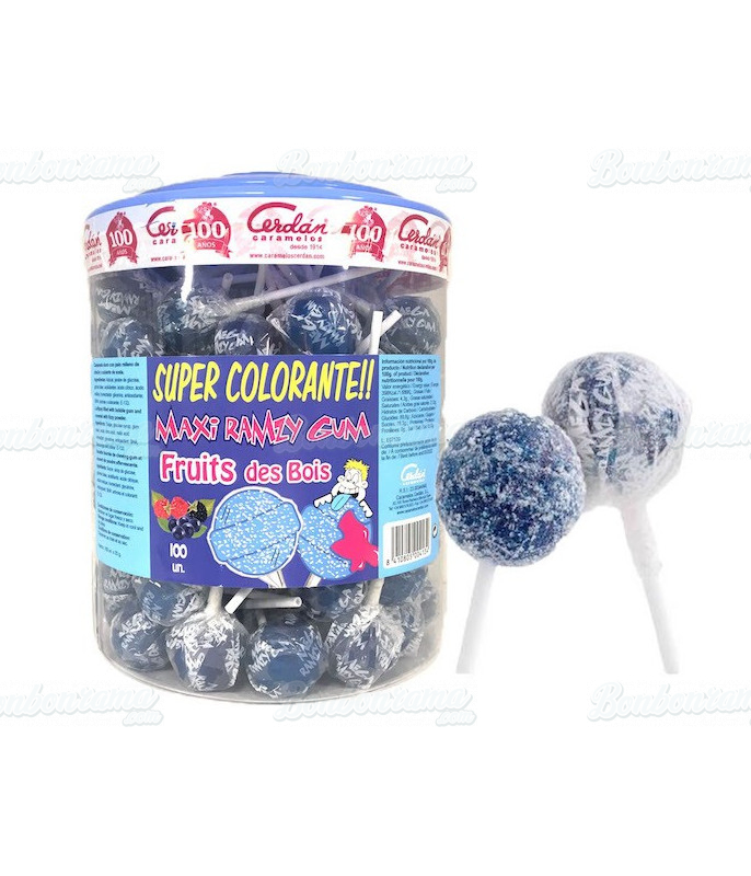 MAXI Ramzy Fizzy Fruit des Bois x 100 pcs en TUBO MAXI Ramzy Fizzy Fruit des Bois x 100 pcs en TUBO