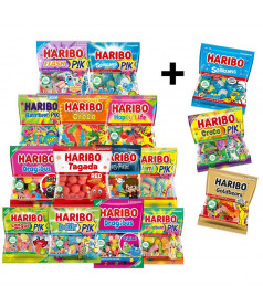 copy ofLot 180 Zakjes Haribo 120 gr + Houten Display 6B Goldbears