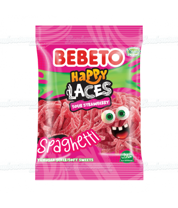 Spaghetti Bebeto Fraise en gros conditionnement sur Bonbonrama.com