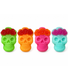 Zakje Fini Catrina 90 g – Snoepjes Doodshoofden Halloween | Doos van 12
