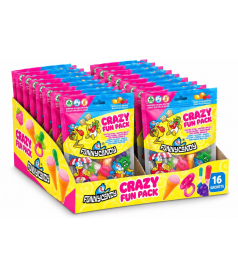 Crazy Fun Pack by Funny Candy 69 g – Display Box of 16 Bags