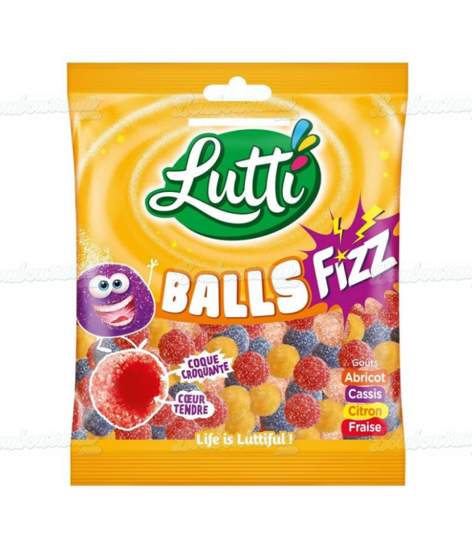 Bolitas efervescentes Lutti rebajadas de categoría, bolsa de 100 g al por mayor en Bonbonrama