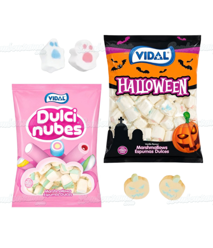 Vidal-Halloween-Marshmallow-Pack, 2 kg – Kürbisse & Gespenster
