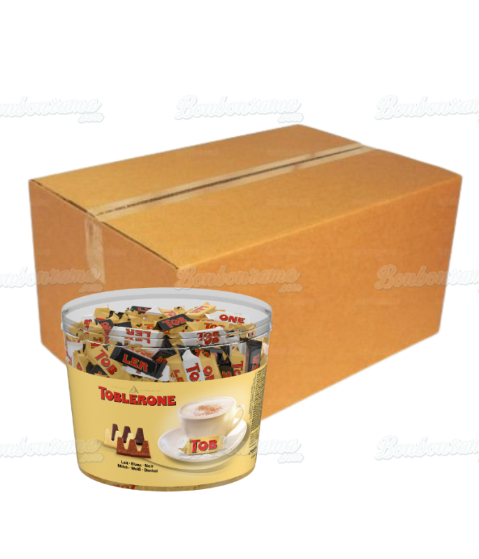 Toblerone Mini Milk, White & Dark – Tub of 113, 904 g
