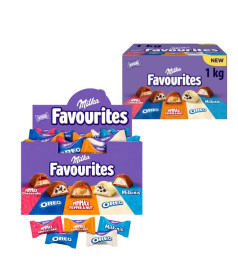 Milka Favourites 1 kg – 108 Filled Chocolates, 5 Flavours, Bulk Pack