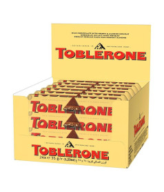 Toblerone 35 g – Display mit 24 einzeln verpackten Tafeln im Großhandel