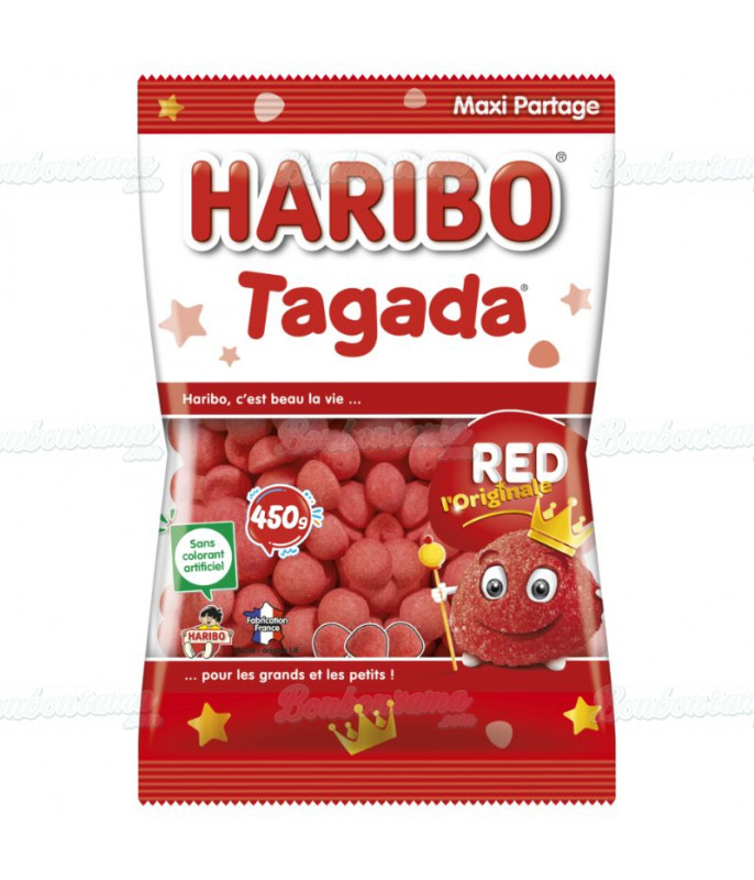 Bonbon gélifié en vrac Sachet Haribo 450 g Tagada DLUO 12/26 en gros conditionnement