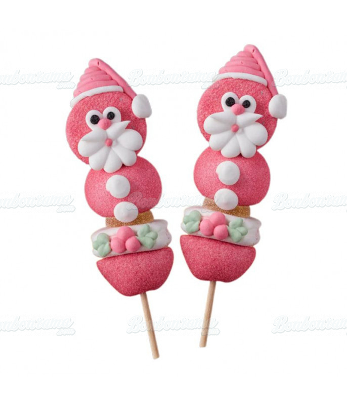 Sucette Père Noël en Guimauve 45 g – Saveur Fraise |Bonbonrama