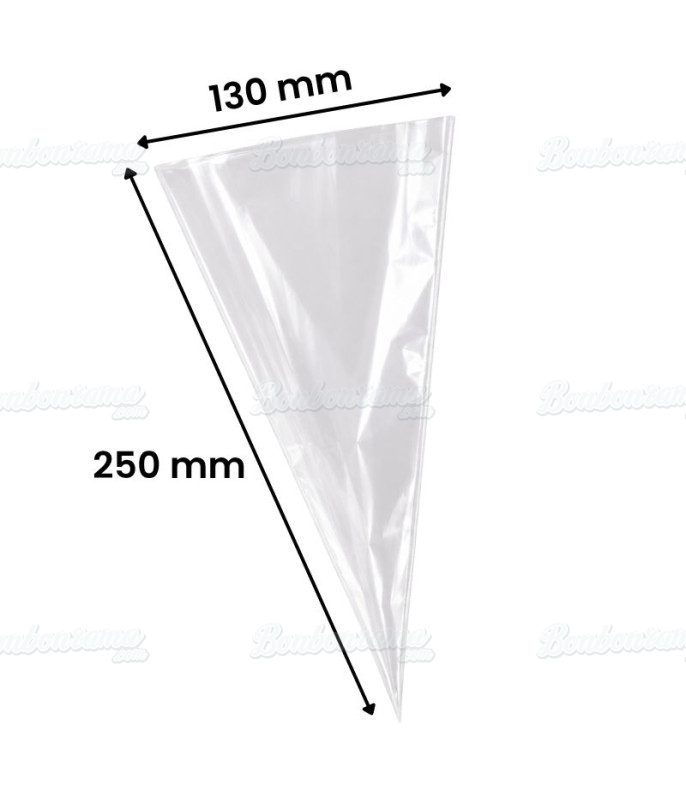 Transparant kegelzakje 130 mm x 250 mm