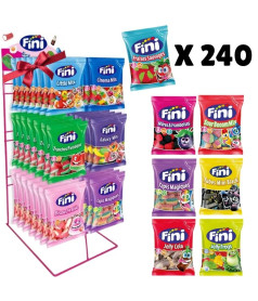 Lote 240 Bolsas Fini 90 g + Expositor 6 ganchos