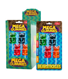 Bonbon gélifié XL Mega Gummies 4 Sucettes Ours (120 g) en gros conditionnement