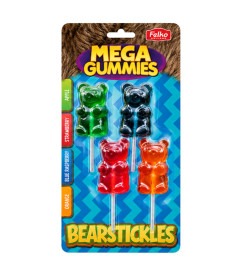 Gominolas gigantes: 4 piruletas de osito (120 g)