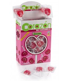 Sucettes Mini Sucette Coeur Cerise en gros conditionnement