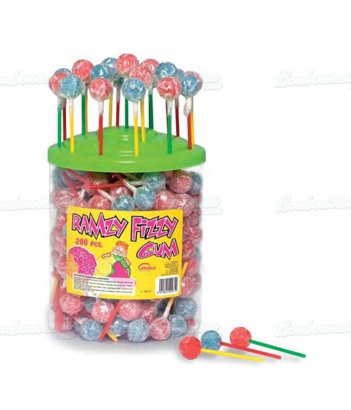 Sucettes Ramzy Fizzy Cola & Cerise en gros conditionnement Sucettes Ramzy Fizzy Cola & Cerise en gros conditionnement