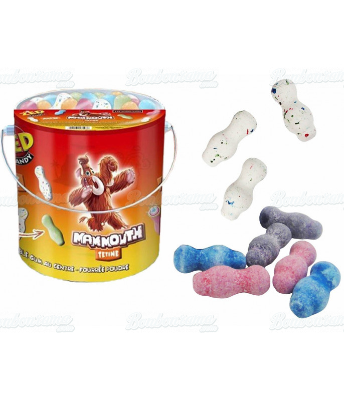 Mammouth Tétine Mix x120 pcs en seau métal Mammouth Tétine Mix x120 pcs en seau métal