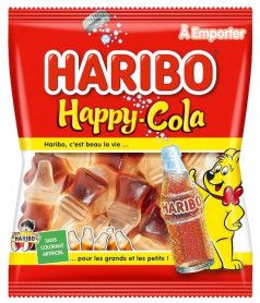 Sachet Haribo 120 gr Happy Cola en gros conditionnement