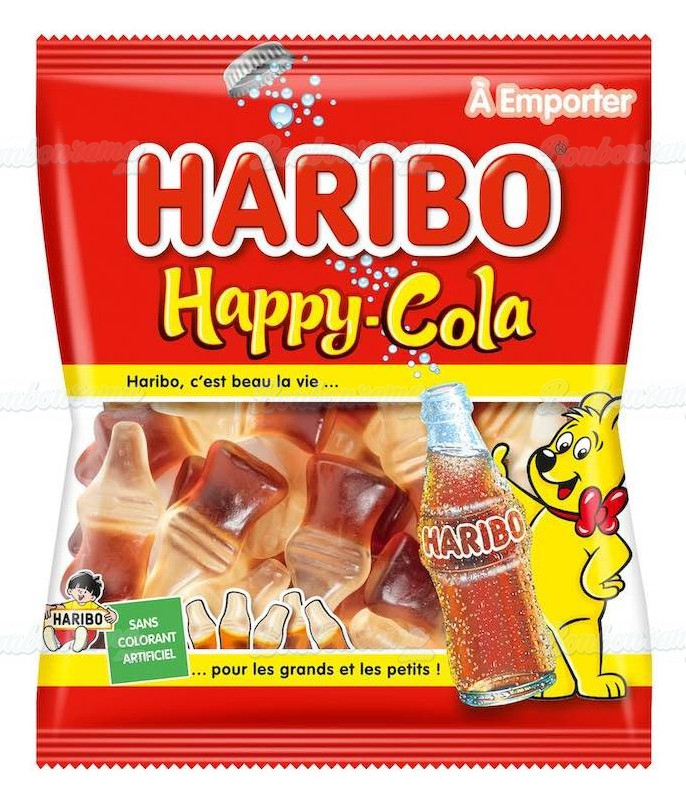 Sachet Haribo 120 gr Happy Cola en gros conditionnement