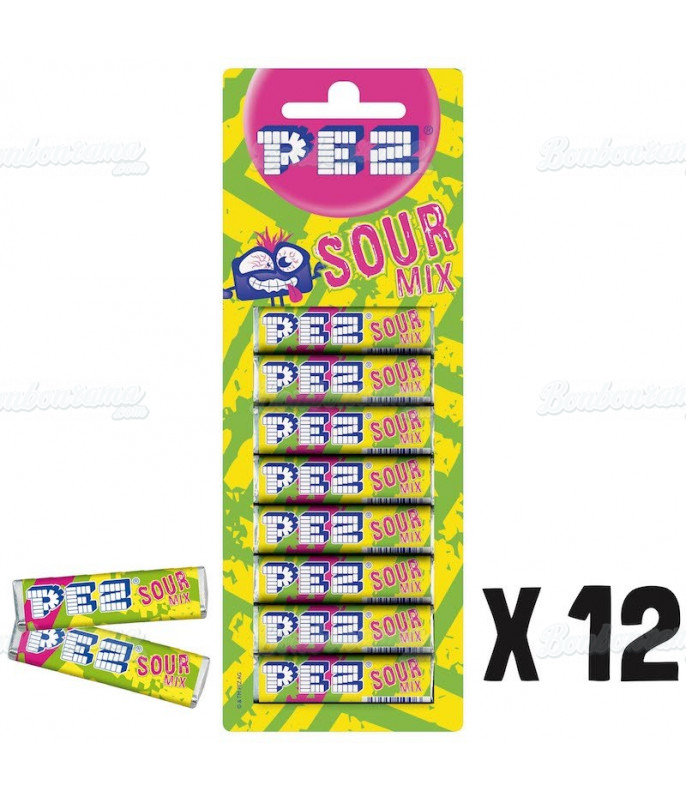 PEZ Blister 8 pack Sour Mix x 12