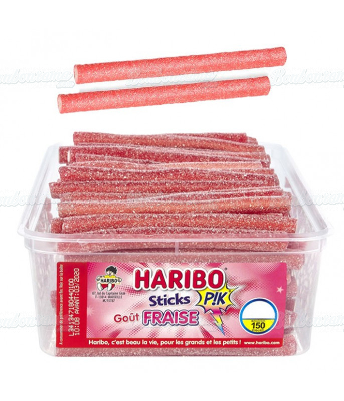 Stick Pik Fraise Haribo x 150 pcs Stick Pik Fraise Haribo x 150 pcs
