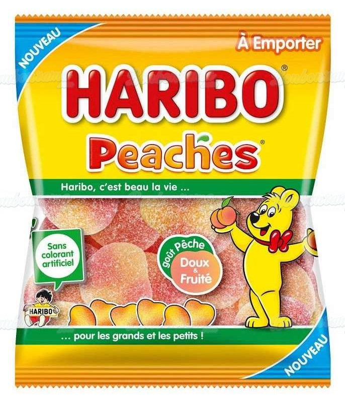 Sachet Haribo 120 gr Peaches en gros conditionnement
