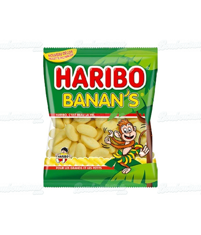 Sachet Haribo 120 gr banan's en gros conditionnement