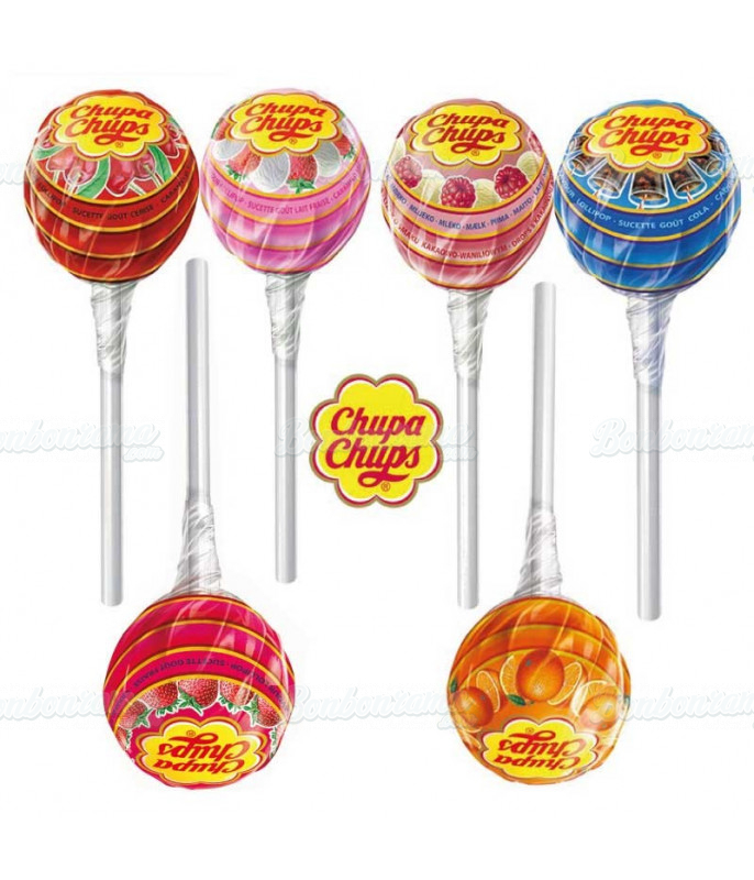 Chupa Chups Lollipops, Strawberry and Cream in Box, 40 Lollies