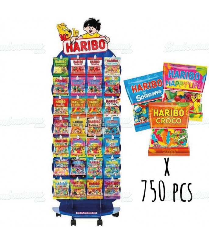 Pack 750 sachets 120 gr HARIBO + Presentoir OFFERT Pack 750 sachets 120 gr HARIBO + Presentoir OFFERT