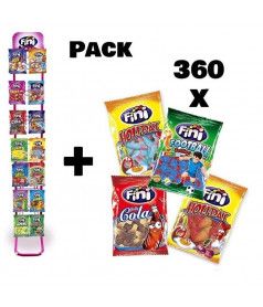 Lot 360 Sachets Fini 90 gr + Présentoir 14 broches en gros conditionnement