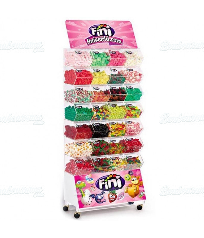 Accessoire Présentoir Vide 28 Bacs Plexiglass pour confiseries et bonbons en gros conditionnement