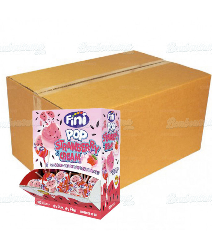 Sucettes Sucette Pop Fraise et Crème en gros conditionnement