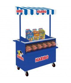 Chariot Mobile Vide Haribo pour bonbons et confiseries en gros conditionnement