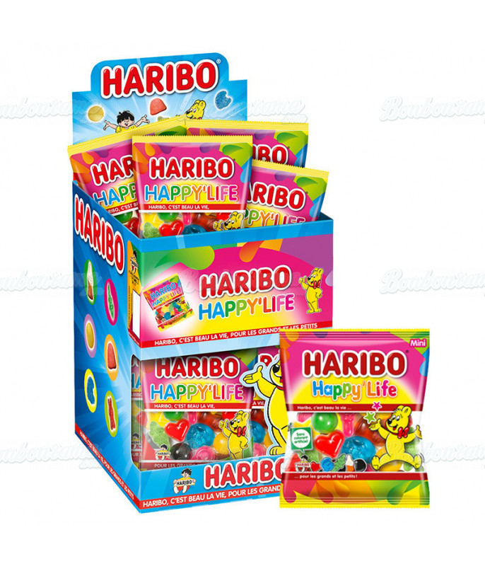 Sachet Haribo 40 gr Happy Life en gros conditionnement