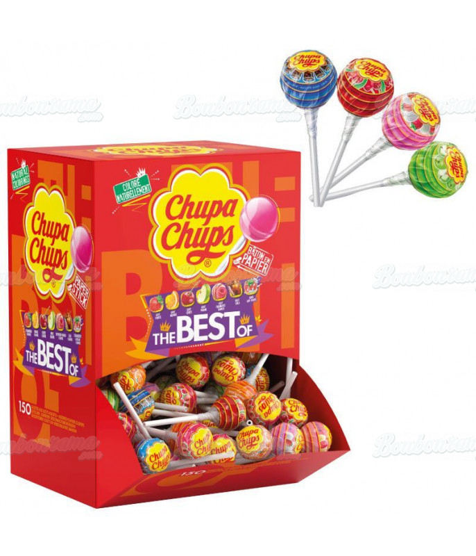 (Pack of 2) CHUPA CHUPS THE BEST BAG 8 Lollipops (96G)