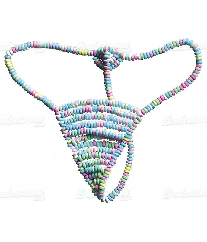 Women's candy thong in bulk packaging