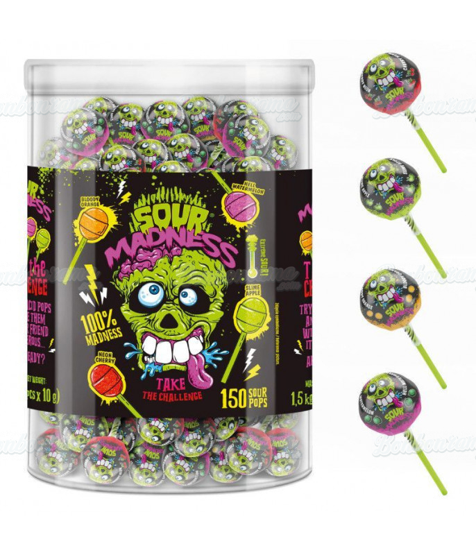 Extra Acid Lollipop Sour Madness in bulk on