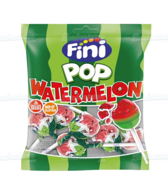 Sachet Fini 80 g Sucette Pop Pastèque en gros conditionnement